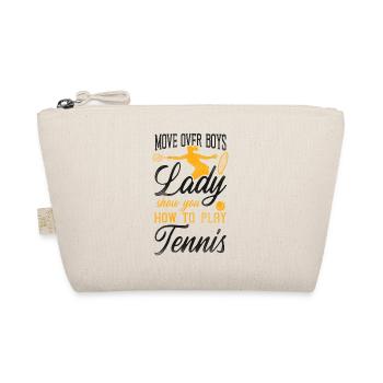 Drôle de joueur de tennis raquette fille - Trousse biologique - nature - Devant