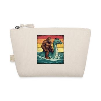 Bigfoot Rides Loch Ness Monster Nessie - Organic Pouch - nature - Front