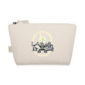 There's Some Horrors Funny Halloween Saying - Organic Pouch - nature - Front