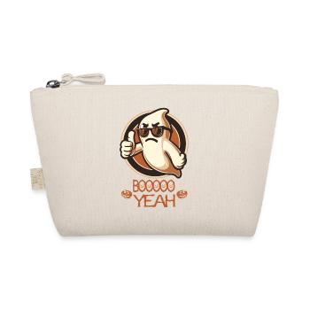 Boo yes Ghost Halloween Saying Design - Organic Pouch - nature - Front