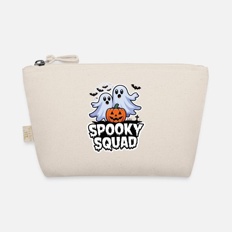Halloween Spooky Squad Ghost with Hat Organic Pouch