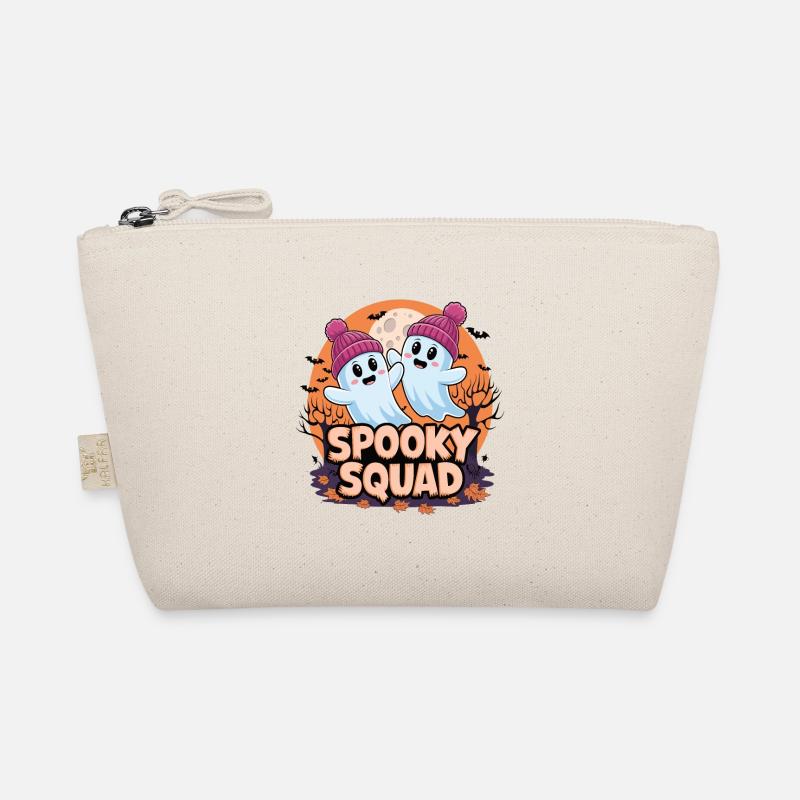 Halloween Spooky Squad Ghost with Hat Organic Pouch