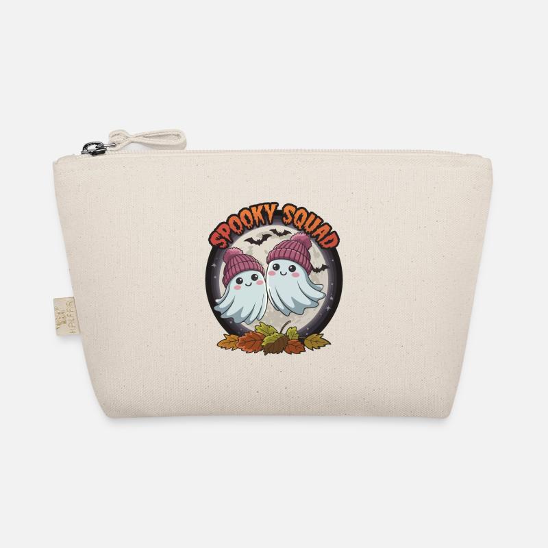 Halloween Spooky Squad Ghost with Hat Organic Pouch