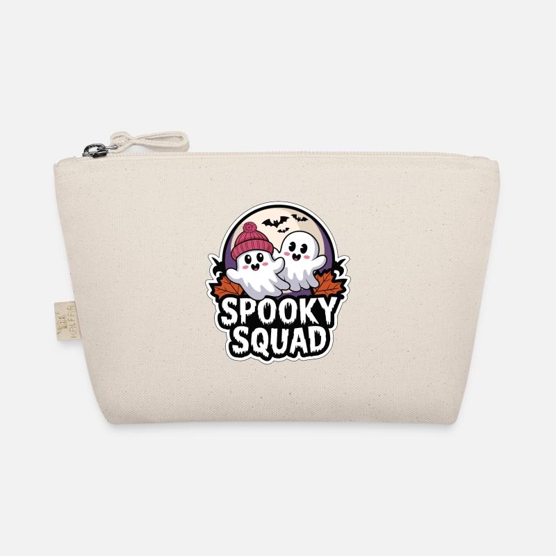 Halloween Spooky Squad Ghost with Hat Organic Pouch