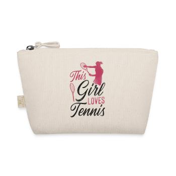 Drôle de joueur de tennis raquette fille - Trousse biologique - nature - Devant