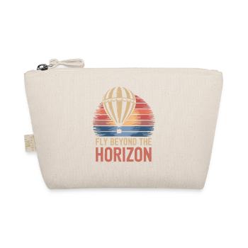 Hot Air Balloon Inspiration Quote Fly Beyond - Organic Pouch - nature - Front