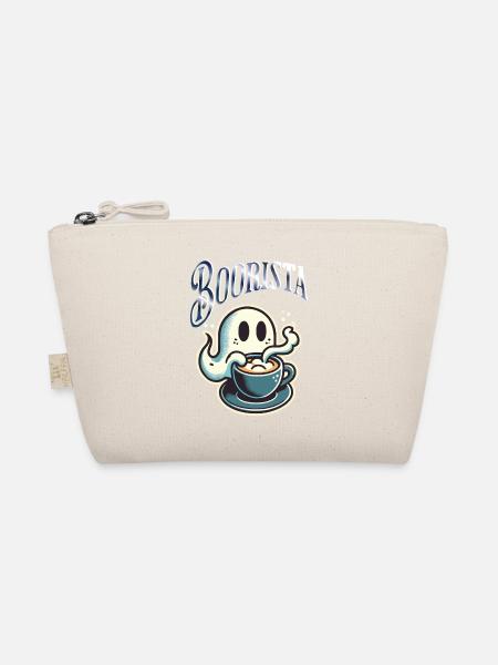 Boorista Funny Coffee Saying Halloween - Organic Pouch - nature - Front
