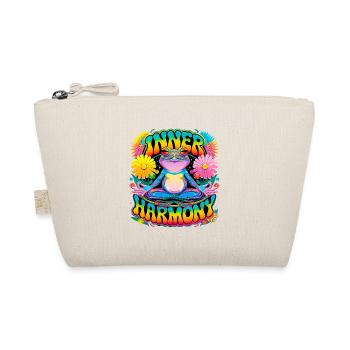 Meditation Spiritual Inner Harmony Yoga Frog. - Organic Pouch - nature - Front