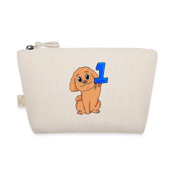 Number 1 Number One - Dog Motif - Organic Pouch - nature - Front