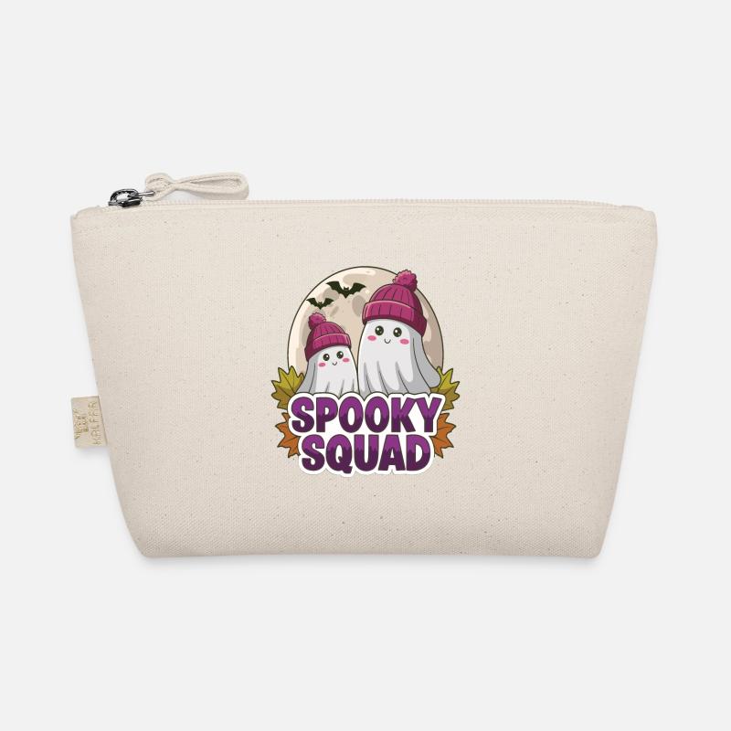 Halloween Spooky Squad Ghost with Hat Organic Pouch