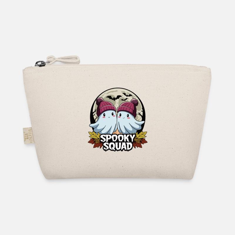 Halloween Spooky Squad Ghost with Hat Organic Pouch