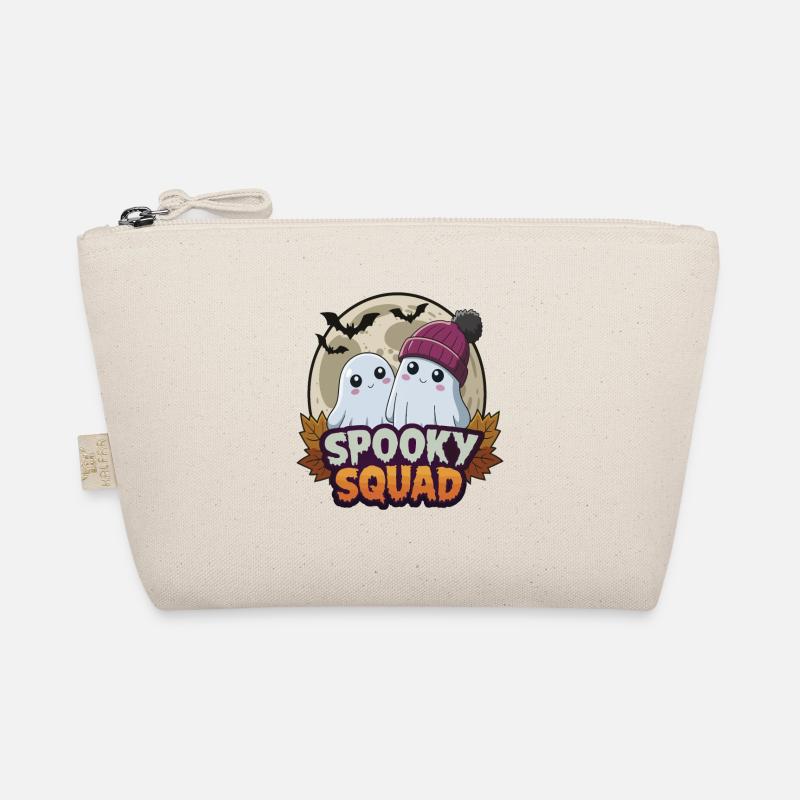 Halloween Spooky Squad Ghost with Hat Organic Pouch