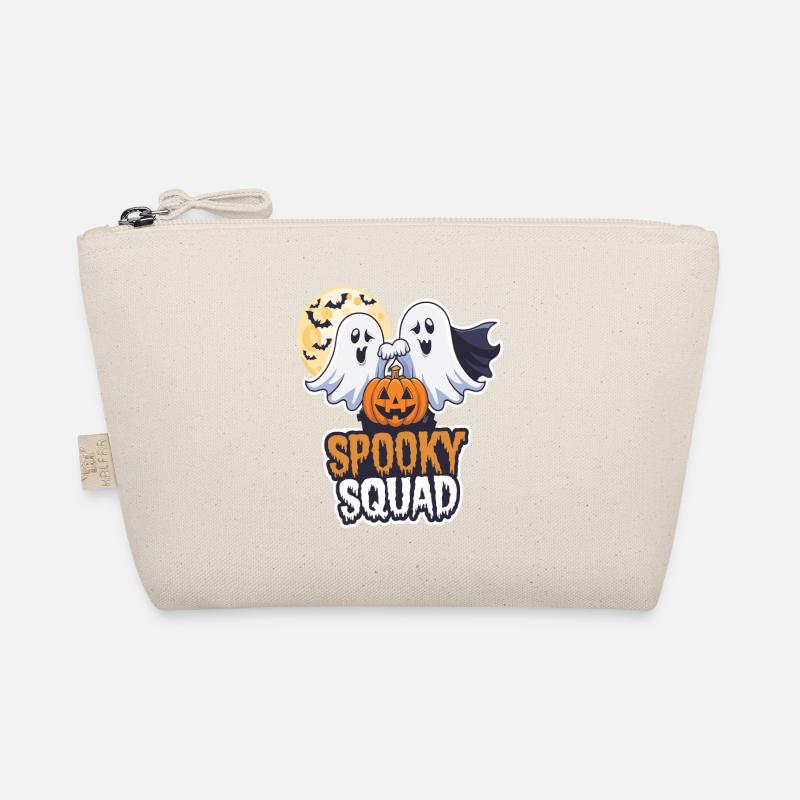 Halloween Spooky Squad Ghost with Hat Organic Pouch