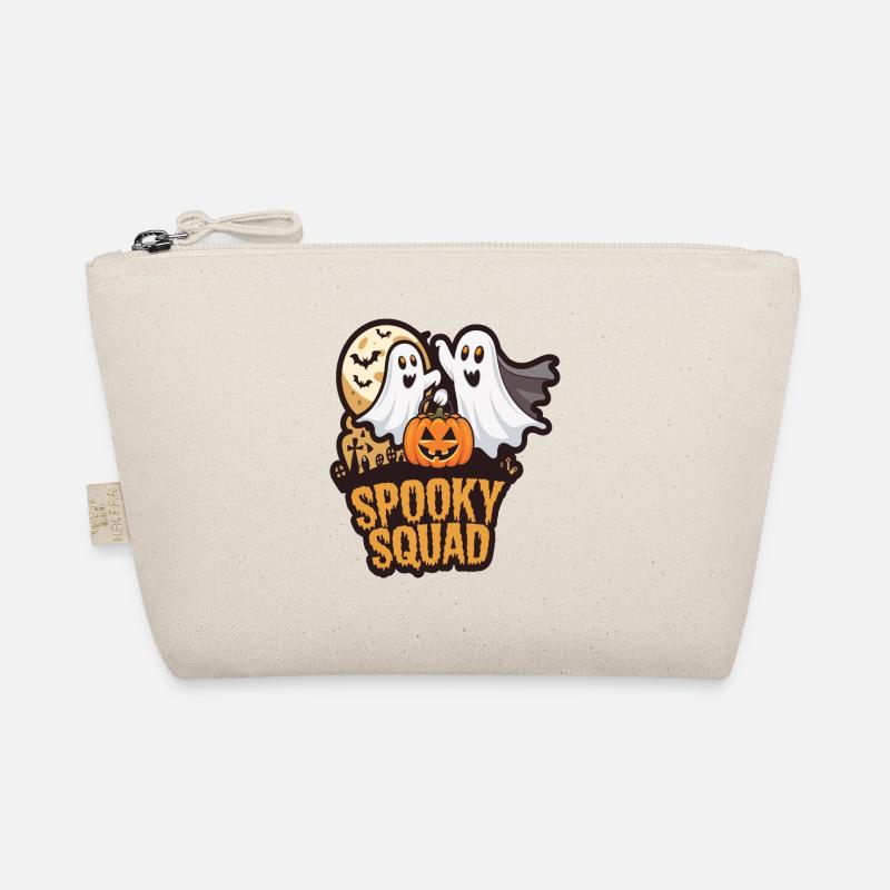 Halloween Spooky Squad Ghost with Hat Organic Pouch