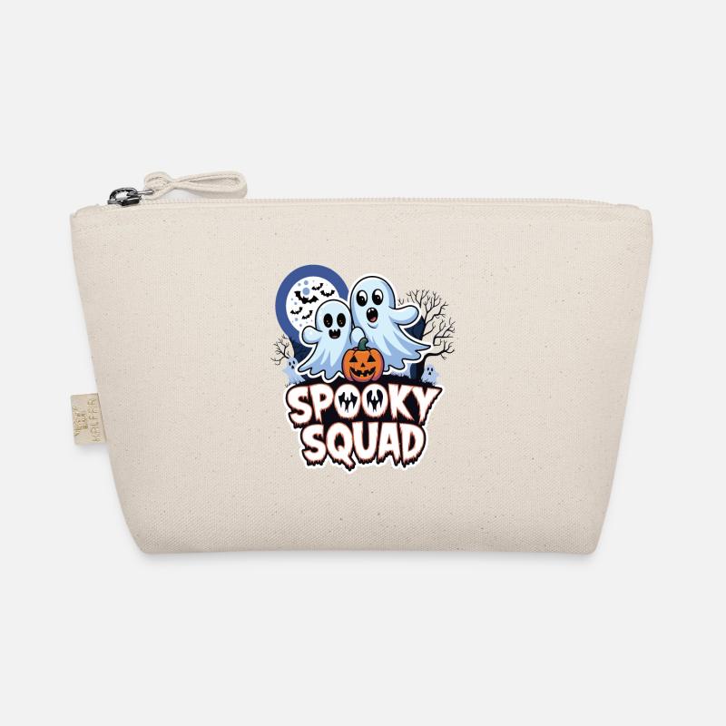 Halloween Spooky Squad Ghost with Hat Organic Pouch