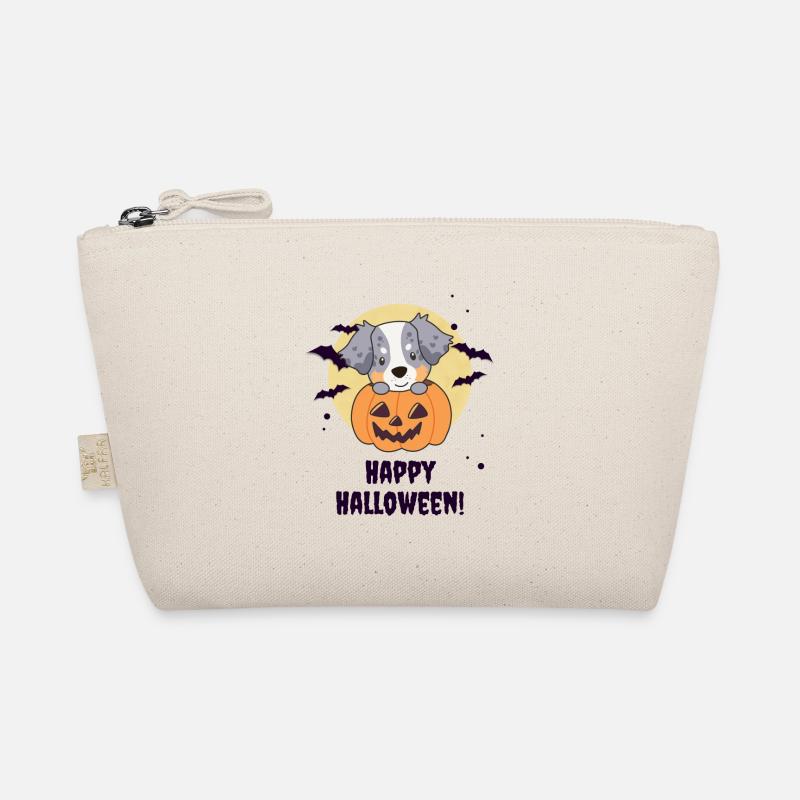 Australian Sheperd in Kürbis süß Happy Halloween Bio-Täschchen