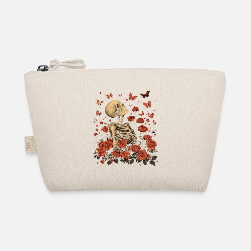 Skeleton Flowers Organic Pouch