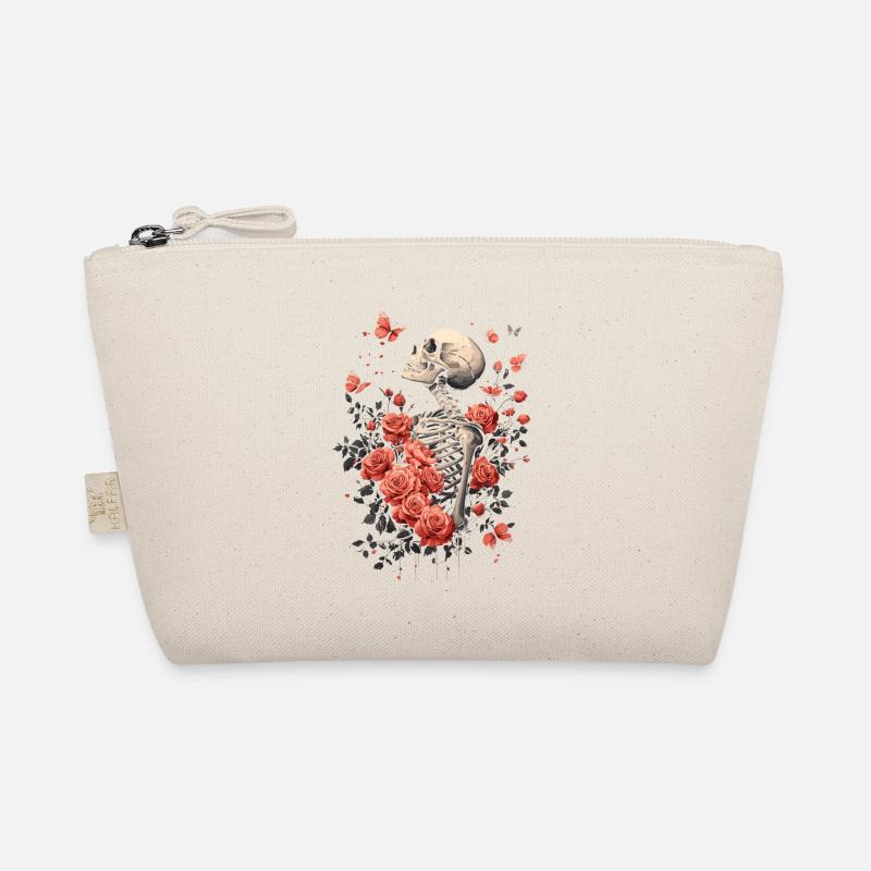 Skeleton Flowers Organic Pouch