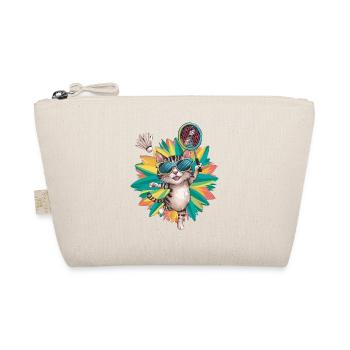 Chat avec des lunettes de soleil jouant au badminton - Trousse biologique - nature - Devant