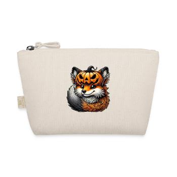 Stylish Halloween Pumpkin Fox Art - Organic Pouch - nature - Front