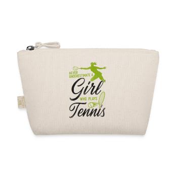 Drôle de joueur de tennis raquette fille - Trousse biologique - nature - Devant
