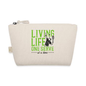 Funny Tennis Player Racket Living - Bio-Täschchen - Natur - Vorne