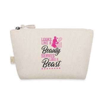 Drôle de joueur de tennis raquette fille - Trousse biologique - nature - Devant