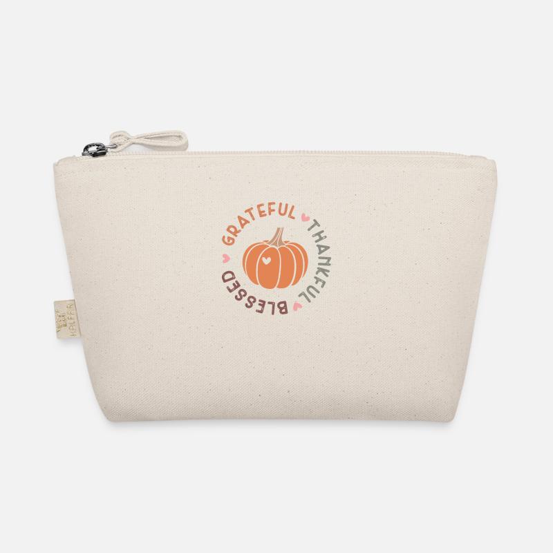 Grateful Pumpkin Design Organic Pouch