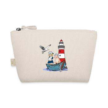maritim Matrose Boot Kinder Kind Schaf Abenteuer - Bio-Täschchen - Natur - Vorne