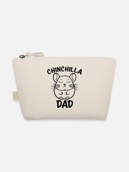 Chinchilla Spruch Dad Lustiges Chinchilla Geschenk - Bio-Täschchen - Natur - Vorne