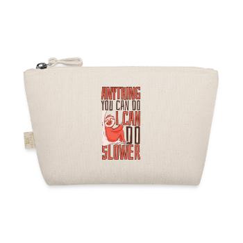 I Can Do Slower Anything Folivora Brown-Throated - Organic Pouch - nature - Front