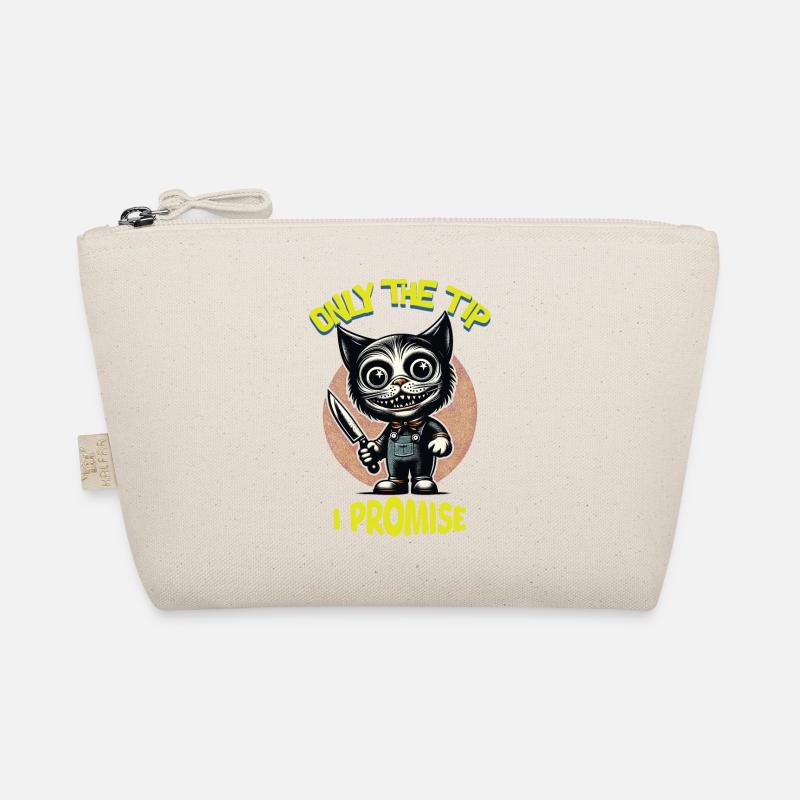 Drôle de chat ne disant que le pourboire Chat psycho Trousse biologique