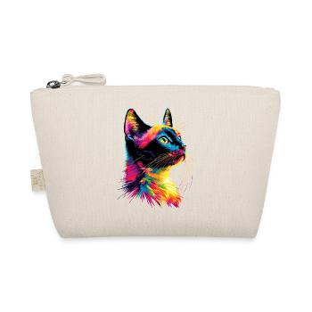 Chat coloré arc-en-ciel couleurs Popart chat maman chats - Trousse biologique - nature - Devant