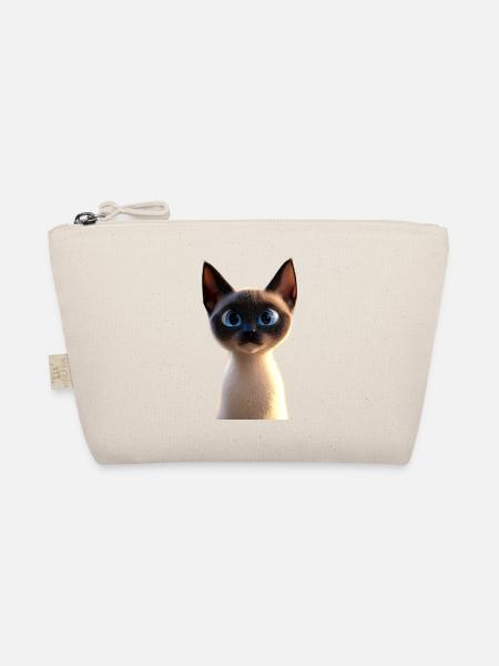 Siamkatze Siam Katze Siamese Cat Siamesen Katzen - Bio-Täschchen - Natur - Vorne