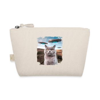 Funny British Shorthair Cat selfie with Alien UFOs - Organic Pouch - nature - Front