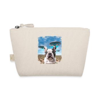 French Bulldog Dog Selfie with Alien UFOs. - Organic Pouch - nature - Front