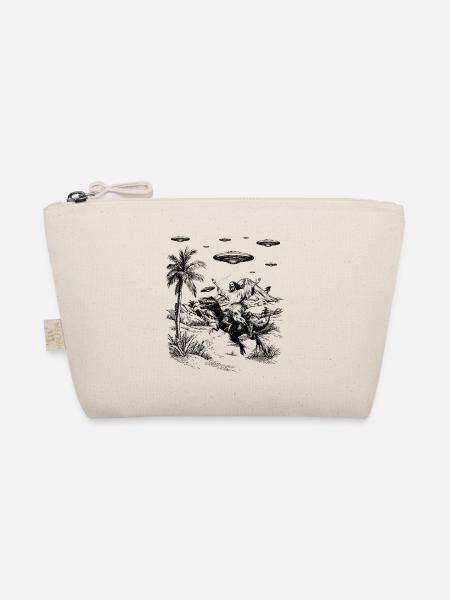 Jesus Dinosaur Fantasy Humor Religion Meme - Organic Pouch - nature - Front