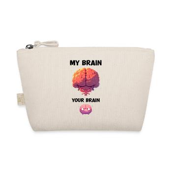 My Brain Your Brain Sarcasm Cartoon Brain - Organic Pouch - nature - Front