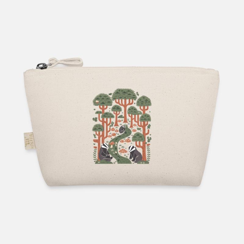 Cottagecore Waldlandschaft Mit Dachsen Bio-Täschchen