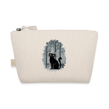 Cottagecore Cat in the Woods with Hat - Organic Pouch - nature - Front