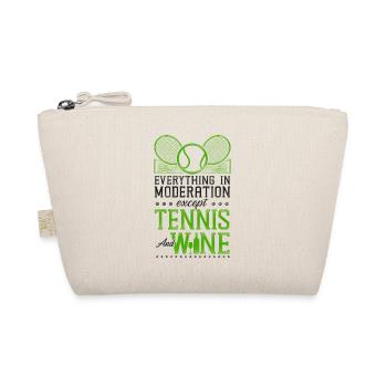 Funny Tennis Player Racket Wine - Organic Pouch - nature - Front
