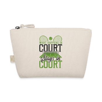 Funny Tennis Player Racket Tennis - Organic Pouch - nature - Front