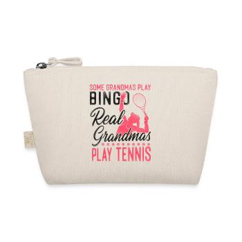 Funny Tennis Player Racket Grandma - Bio-Täschchen - Natur - Vorne