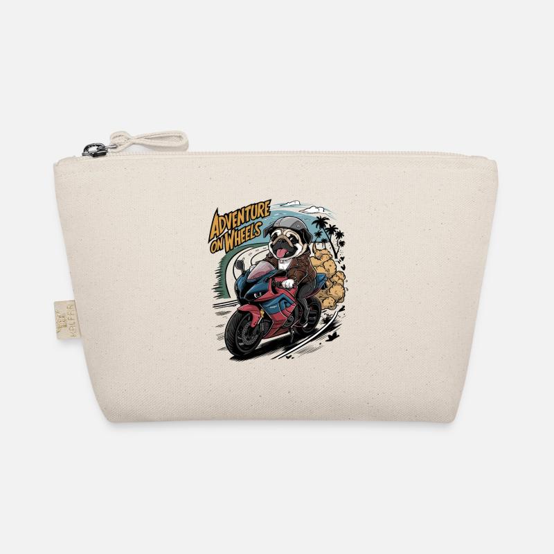 Mops Hundehalter Mops Motorrad on Wheels Bio-Täschchen