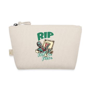 Spooky Funny Pizza Lover Zombie - Organic Pouch - nature - Front