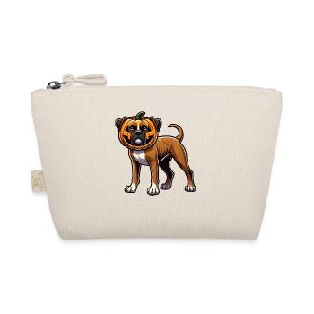 Mignon Halloween Boxer Chien Dessin animé Citrouille - Trousse biologique - nature - Devant