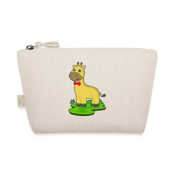 Giraffe Schleife - Bio-Täschchen - Natur - Vorne