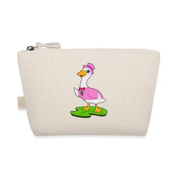 Duck Groom Top Hat Wedding - Organic Pouch - nature - Front