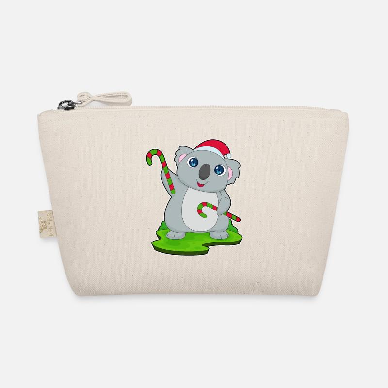 Koala Christmas candy cane Organic Pouch