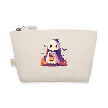 Halloween Ghost Ghost Pumpkin Lantern Gift - Organic Pouch - nature - Front